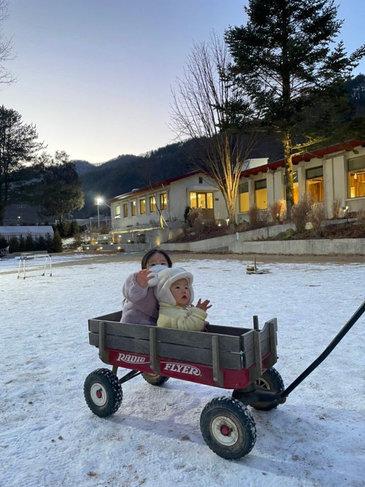 [춘천] 아이와 함께 가기 좋은 오월학교 스테이 / 오월리 얼음썰매