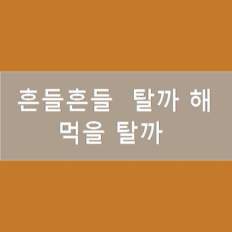 흔들흔들  탈까 해먹을 탈까