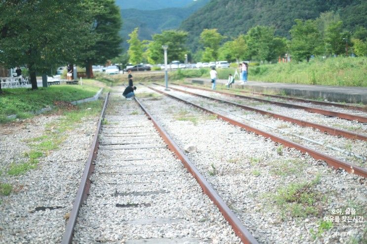 문경가족여행 사진찍기 좋은 곳 가은역 철길 과 꼬마열차