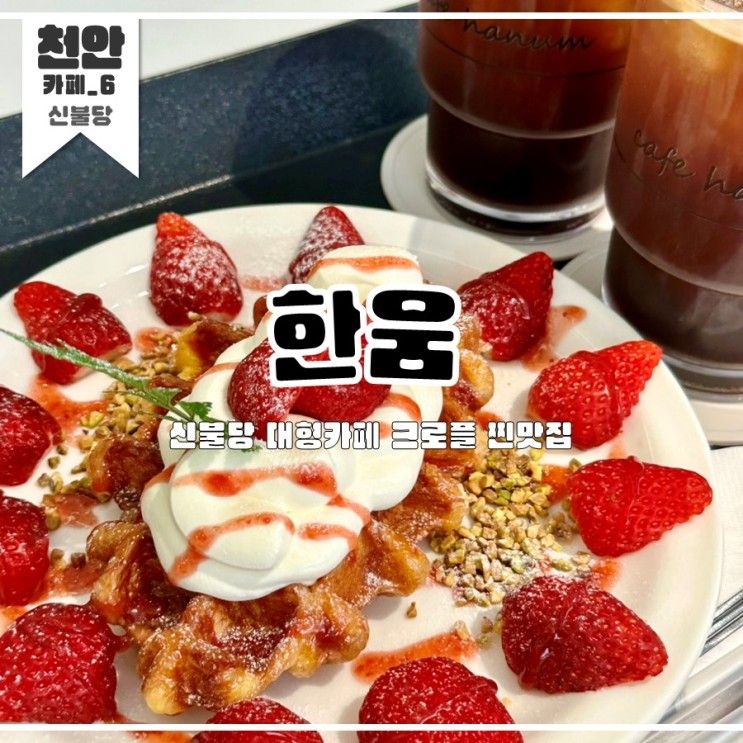 [천안 카페_6] 신불당 대형 카페, 한움 / 크로플 맛집