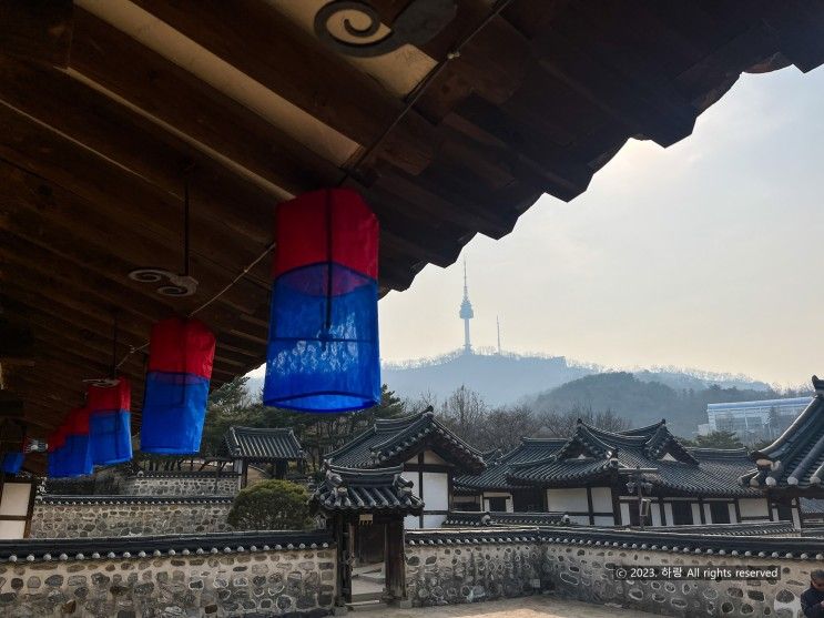 남산골한옥마을 둘러보기, 주차 카페 산책로