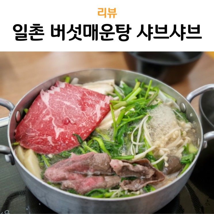 샤브샤브 민락2지구 맛집 일촌버섯매운탕 아기와 함께 외식하기