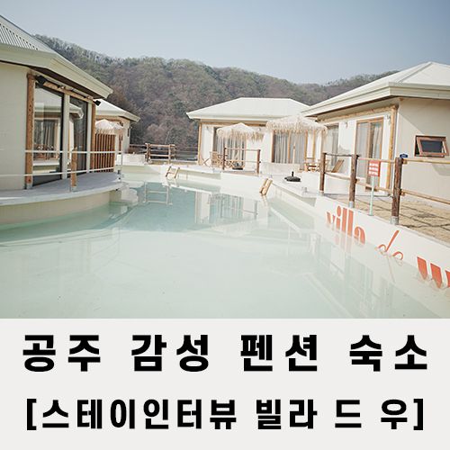 충남 공주 감성 숙소: 스테이인터뷰 빌라 드 우 펜션 내돈내산...