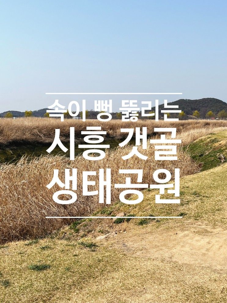 [시흥/공원] 탁 트인 공기를 마시기 좋은 곳, 갯골 생태 공원