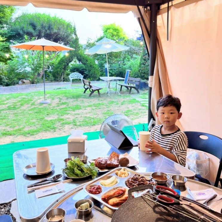 시흥 야외바베큐 캠핑식당 블랙피그시흥 수영장까지!