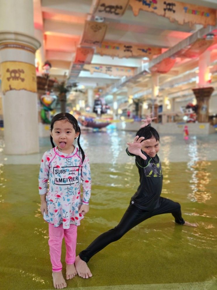 웅진플레이도시 워터파크 아이와 겨울 실내 수영장 강추!
