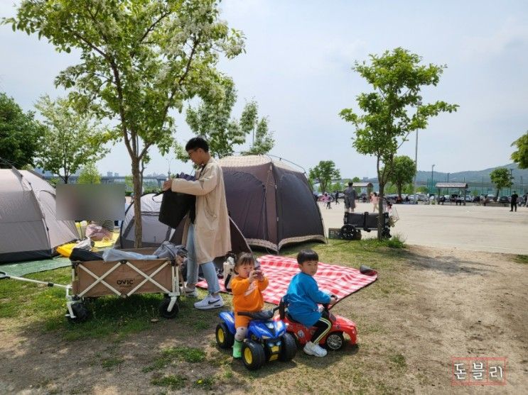 남양주 캠프닉 대형텐트 피칭장소 구리한강시민공원