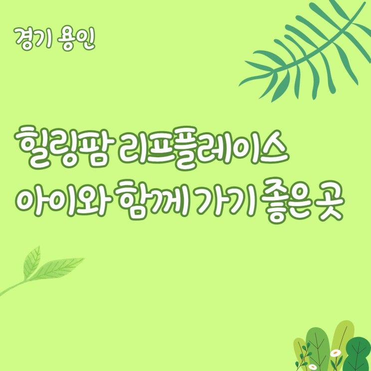 용인 리프플레이스 아이와 함께