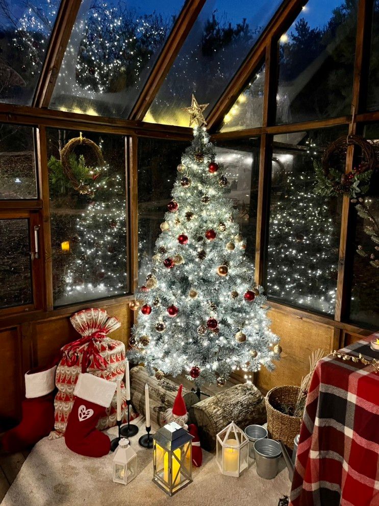 반짝반짝 크리스마스트리가 있는 천안 카페 이숲