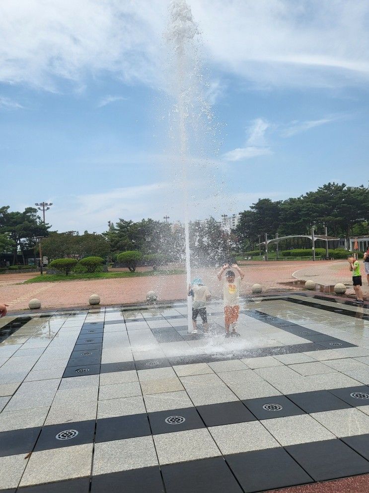 대구 동구 바닥분수 율하체육공원 바닥분수