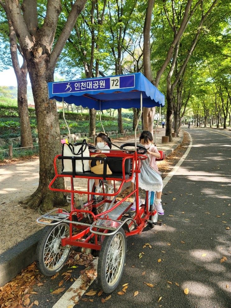 인천 아이랑 가볼만한곳) 인천대공원 산책, 다인승자전거❤