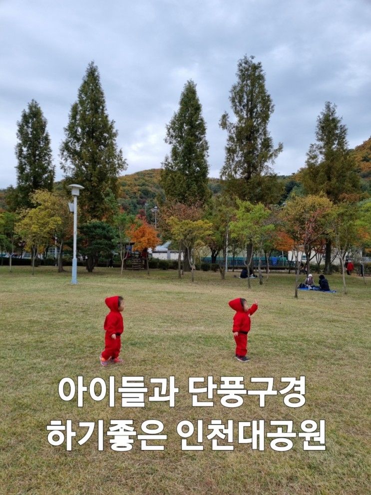 아이들과 단풍구경 하기좋은 인천대공원::싱글벙글 사남매 출동♡