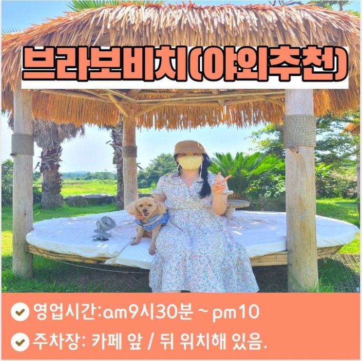 제주동쪽애견동반 성산 브라보비치 야외카페