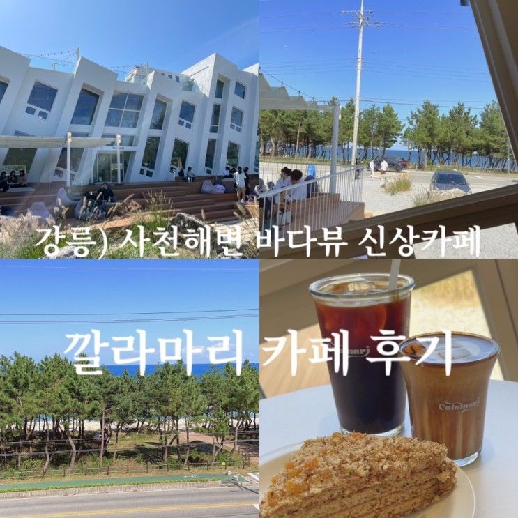 강릉) 깔라마리 : 사천해변 바다뷰 오징어땅콩라떼 신상 핫플...