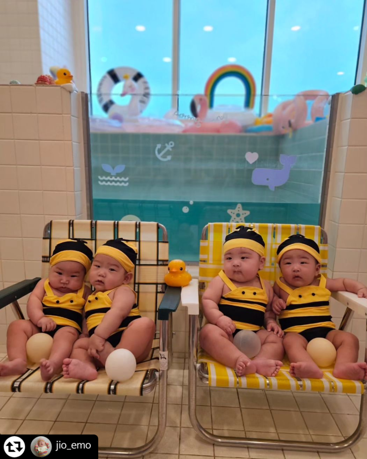 풍덩 워터룸 위례점에 찾아온 꿀벌아기친구들의 재밌는 물놀이