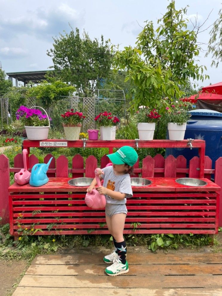 용인 아이랑 놀이정원풀빛 (가드닝 체험, 물놀이, 모래놀이, 트램펄린) 다녀온 후기