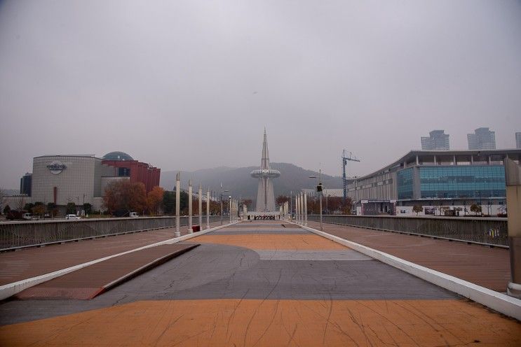 대전 엑스포다리와 엑스포 과학공원 한빛탑, 겨울에 아이와...