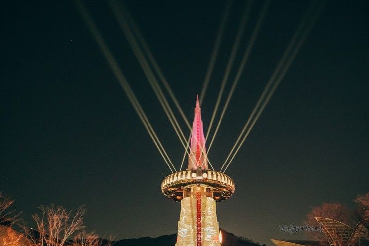 대전 엑스포 과학공원 한빛탑 레이저쇼와 예쁜 야경