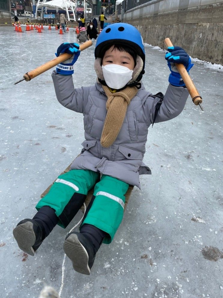 김포 라베니체 아이랑 겨울 체험 금빛수로 얼음 썰매