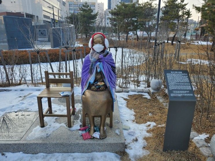 의정부 역전 근린공원 3·1 만세운동 기념비, 안중근 의사 동상...