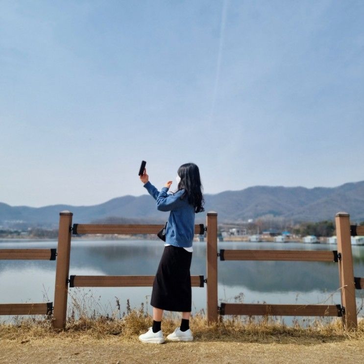 용인 라미르,  처인구 카페 저수지뷰 물멍하러~