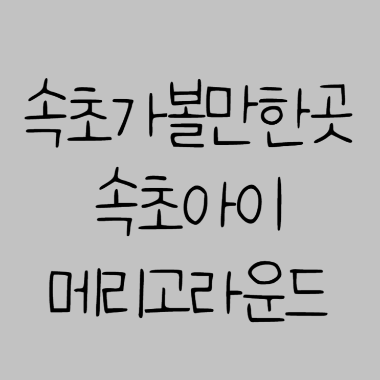 속초가볼만한곳 속초아이 청초호산책 메리고라운드