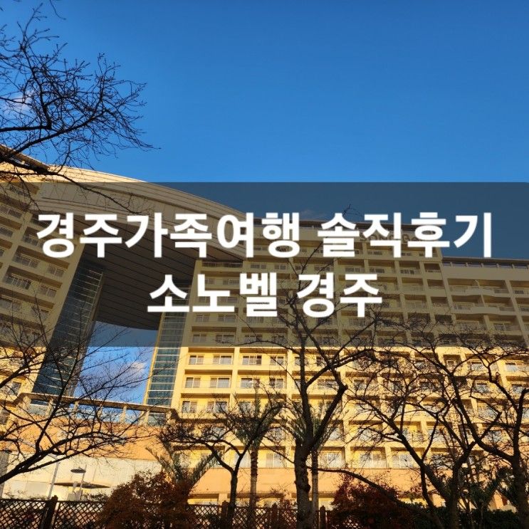 경주여행 소노벨 경주 숙박하며 느낀 솔직후기