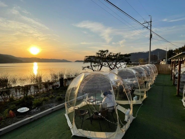 [용인]파이프브루 : 노을맛집/이동저수지 근처 카페/물멍과... 