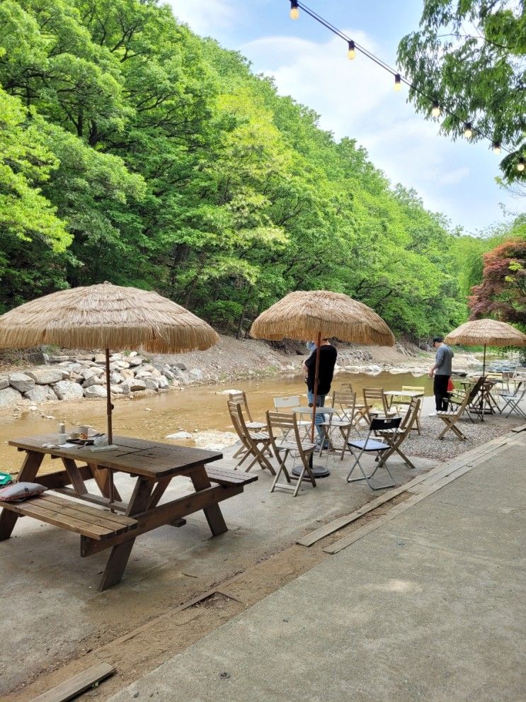 [남한산성 계곡카페] 경기 광주 개울테라스 힐링카페, 남한산성...