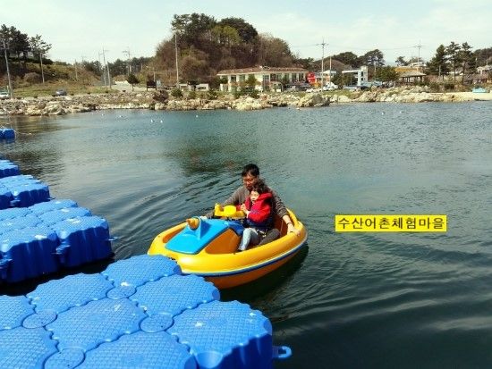 양양가볼만한곳::수산어촌체험마을::물위를 가르는 전동보트...