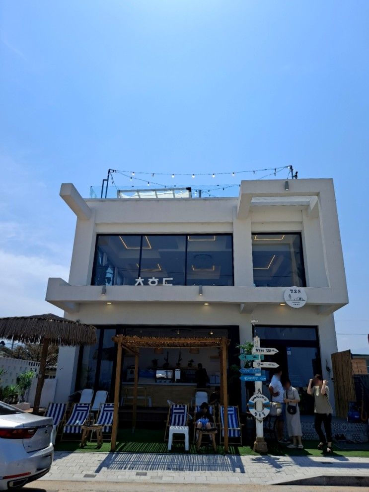 오션뷰맛집 해변가 루프탑 속초고속터미널 근처 카페 청호동