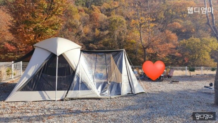 가을 단풍 캠핑 하동 도둑골 캠핑장 - 관리가 최고인 매너 캠핑장