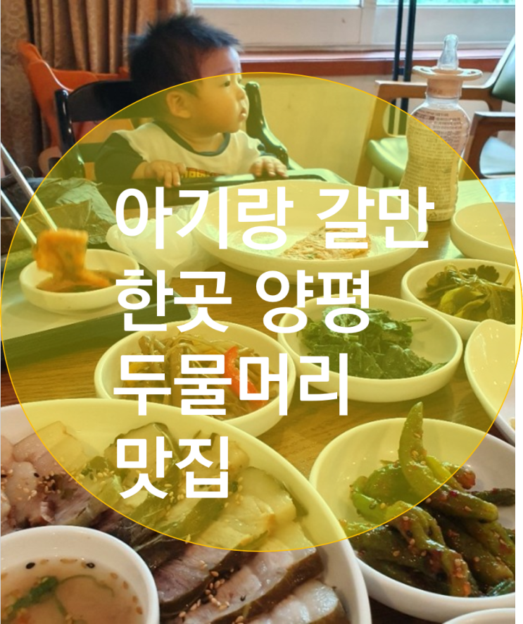 아기랑 갈만한 곳 양평 두물머리 음식점 맛집