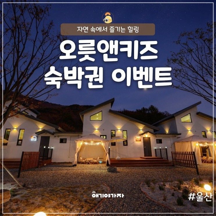 울산 아이와감성숙소 오릇앤키즈 풀빌라 숙박권 이벤트