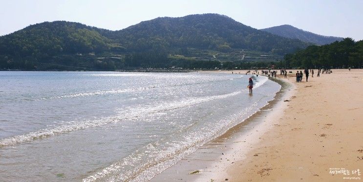 아이와 남해여행 - 여유로운 상주 은모래비치, 자갈 해변 대지포