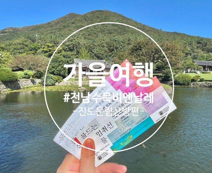 가을 아이와 함께하기좋은 #전남국제수묵비엔날레 #진도운림산방