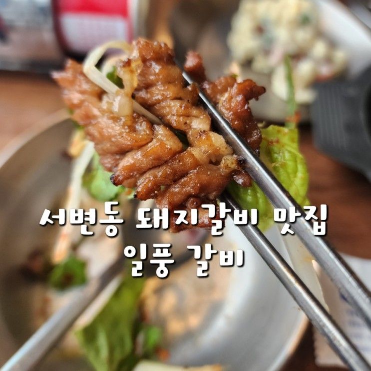 대구 서변동 숯불갈비 전문점 일풍 돼지갈비 맛집