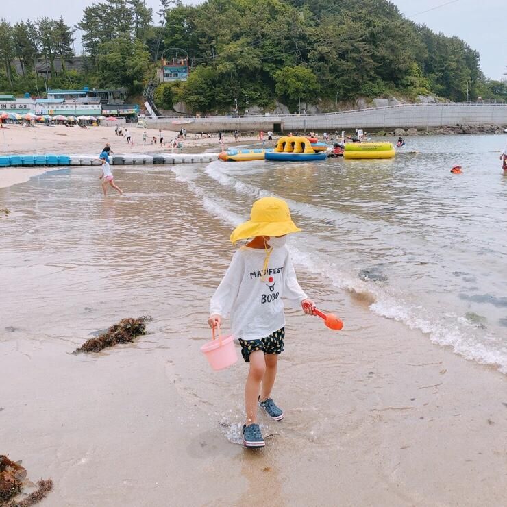 아이랑 모래놀이 경남 사천 남일대해수욕장