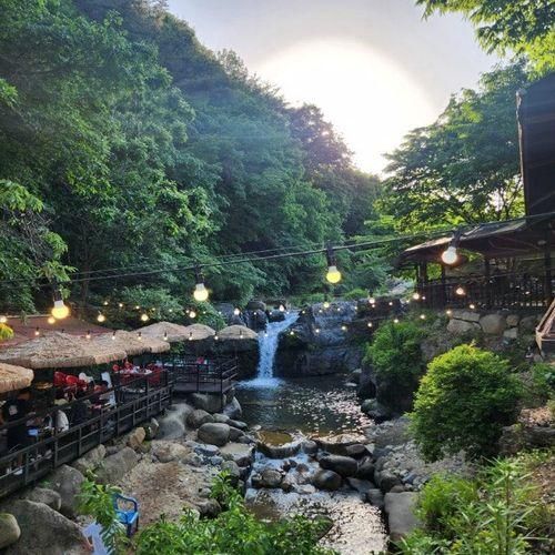 대구/경산 팔공산 맛집, 계곡식당 명당폭포식당