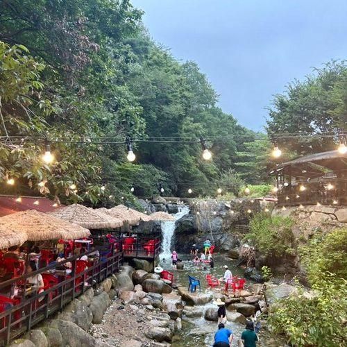 대구 팔공산 산청 계곡식당 물놀이후 고기먹는 명당폭포식당