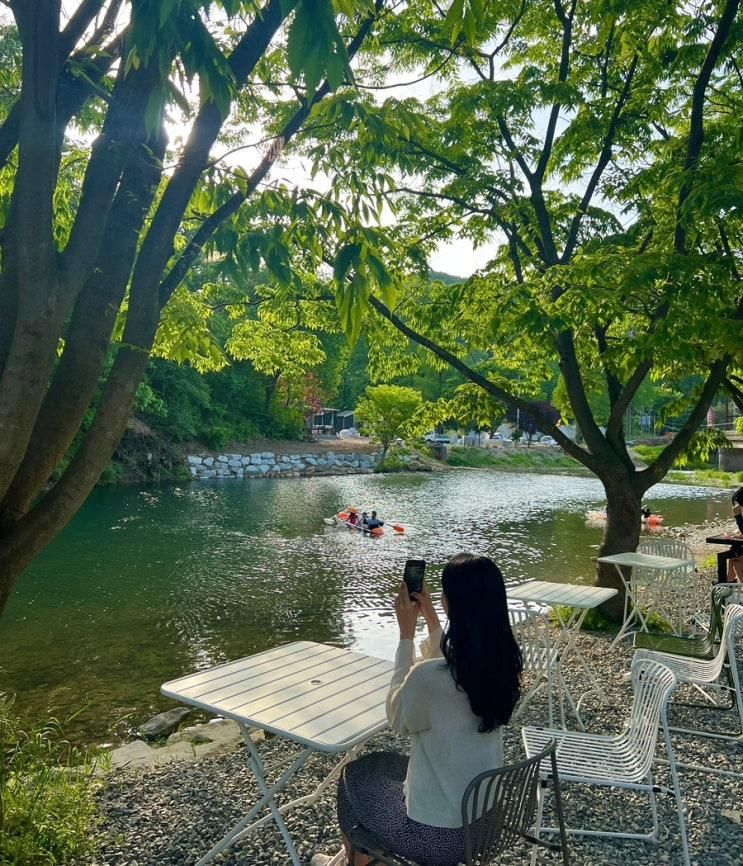 대전 근교 대형카페 논산 카페벌곡 투명카약체험