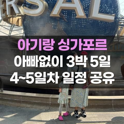 아기랑싱가포르 3박 5일 유니버셜 스튜디오 놀이기구 반고흐전