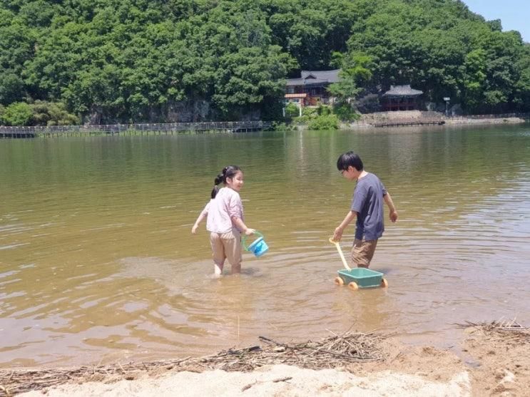 경남 합천 모래놀이 가능한 정양레포츠공원 피크닉 물놀이장소