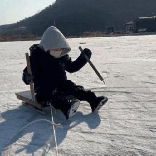 김포 닐라이 썰매 타기. 아이랑 얼음썰매 타기