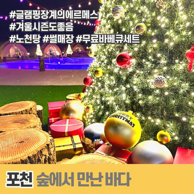 포천 숲에서만난바다 글램핑 / 노천탕 / 키즈룸 / 썰매장까지!