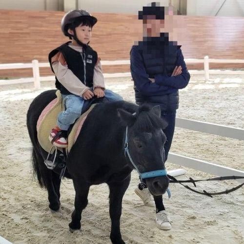 상주국제승마장에서 승마체험 말먹이주기 상주 아이와...