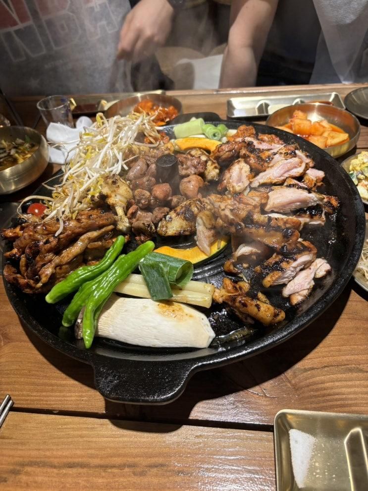 [진주맛집 , 진주가좌동맛집] 숯불닭구이가 맛있는 초가산장