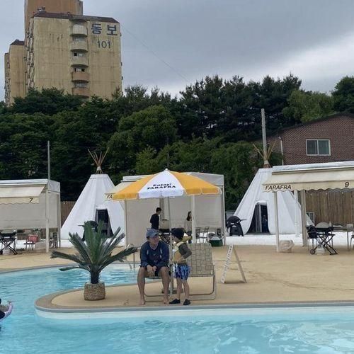 천안 야외 바베큐 수영장 파라프라