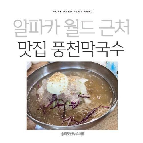 홍천 알파카월드 근처 맛집 풍천막국수