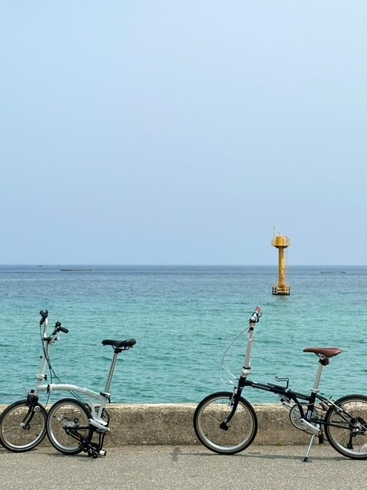 고성카페 번투드웍스 천진해변 자전거 라이딩